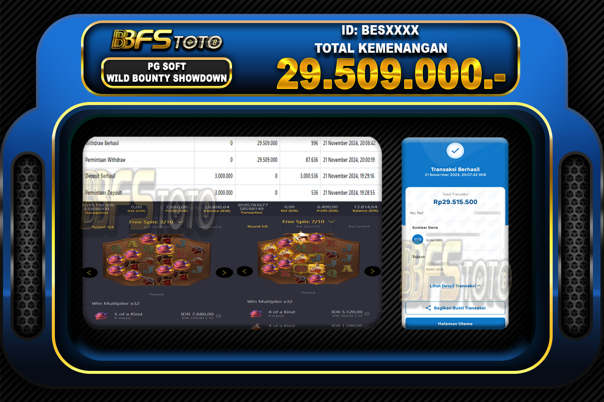 WILD BOUNTY SHOWDOWN – BUKTI JACKPOT BBFSTOTO