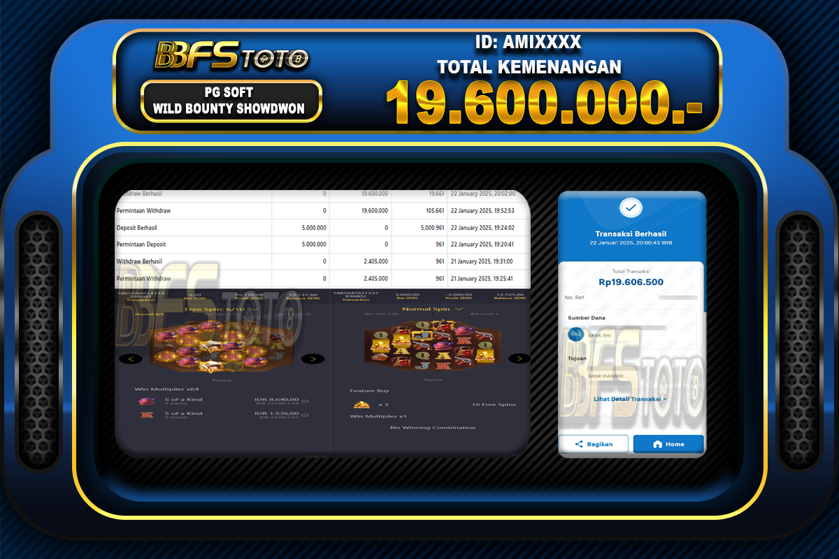 WILD BOUNTY SHOWDWON – BUKTI JACKPOT SLOT BBFSTOTO