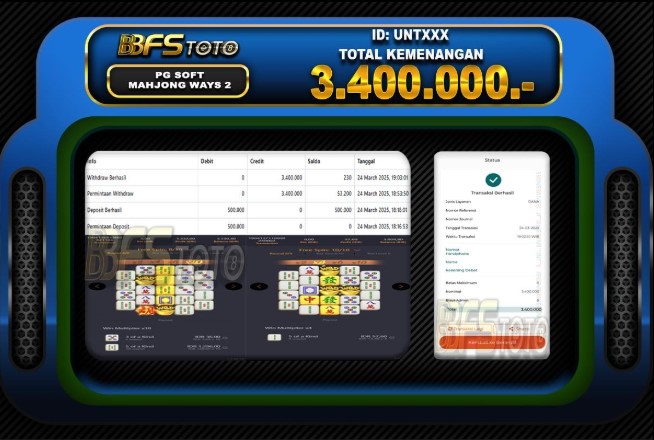 MAHJONG WAYS 2 – BUKTI JACKPOT SLOT BBFSTOTO