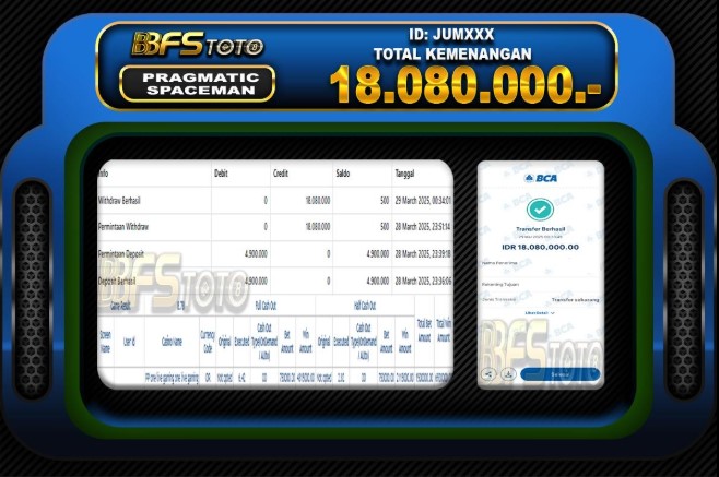 SPACEMAN – BUKTI JACKPOT BBFSTOTO