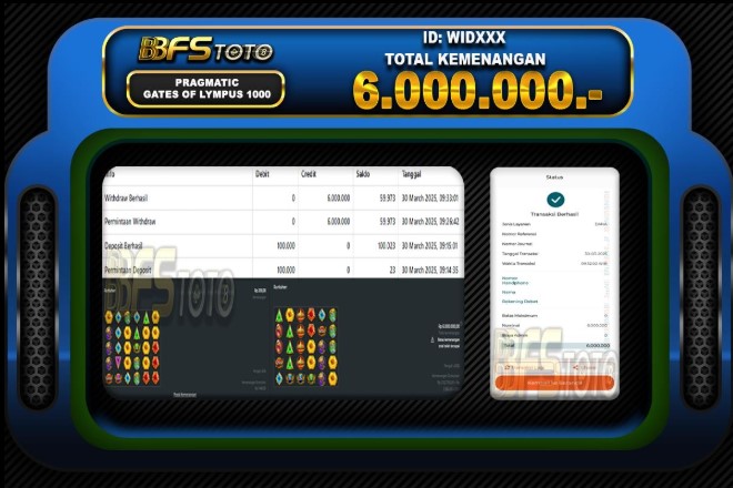 GATES OF OLYMPUS 1000 – BUKTI JACKPOT SLOT BBFSTOTO