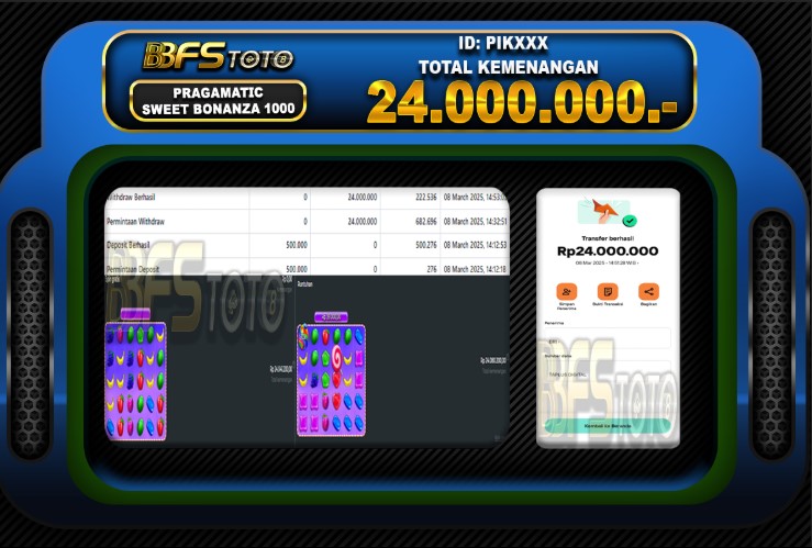 SWEET BONANZA 1000 – BUKTI JACKPOT SLOT BBFSTOTO