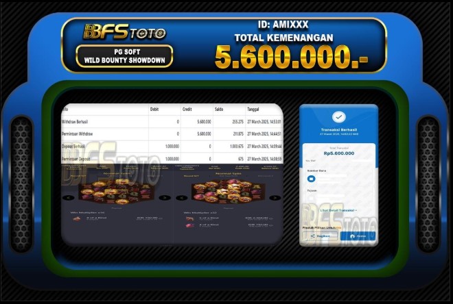WILD BOUNTY SHOWDOWN – BUKTI JACKPOT SLOT BBFSTOTO