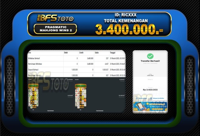 MAHJONG WINS 2 – BUKTI JACKPOT SLOT BBFSTOTO