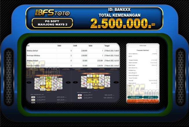 MAHJONG WAYS 2 – BUKTI JACKPOT SLOT BBFSTOTO