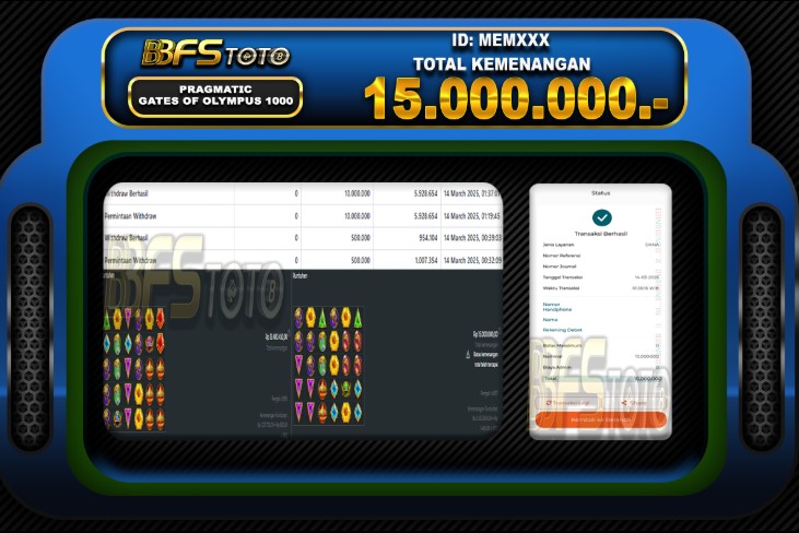 GATES OF OLYMPUS 1000 – BUKTI JACKPOT SLOT BBFSTOTO