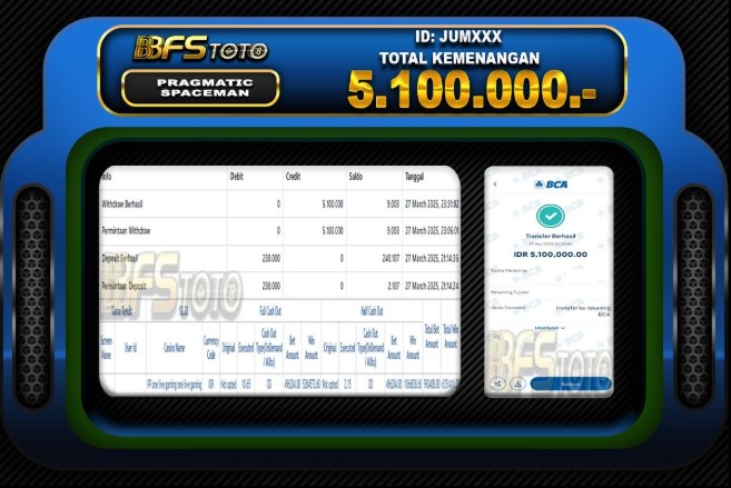 SPACEMAN – BUKTI JACKPOT BBFSTOTO