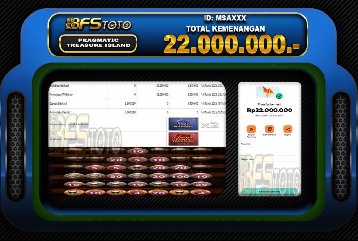TREASURE ISLAND – BUKTI JACKPOT SLOT BBFSTOTO