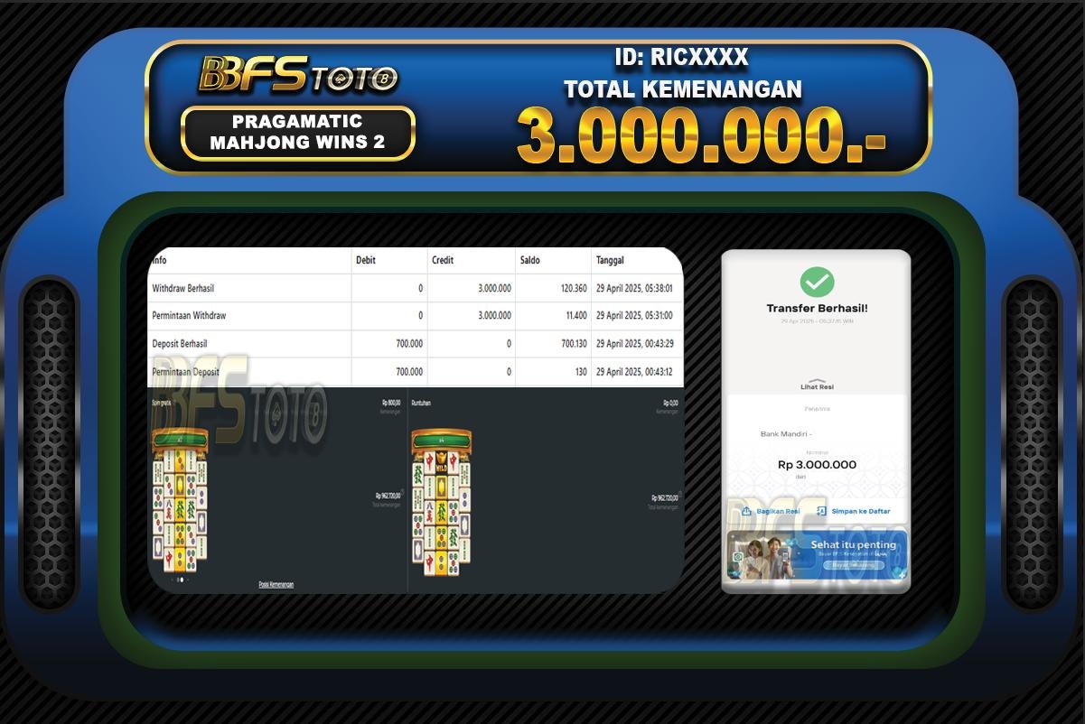 MAHJONG WAYS 2 – BUKTI JACKPOT SLOT BBFSTOTO
