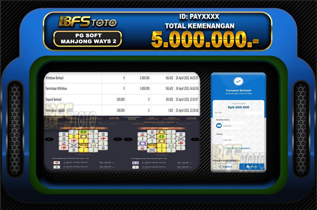 MAHJONG WAYS 2 – BUKTI JACKPOT SLOT BBFSTOTO