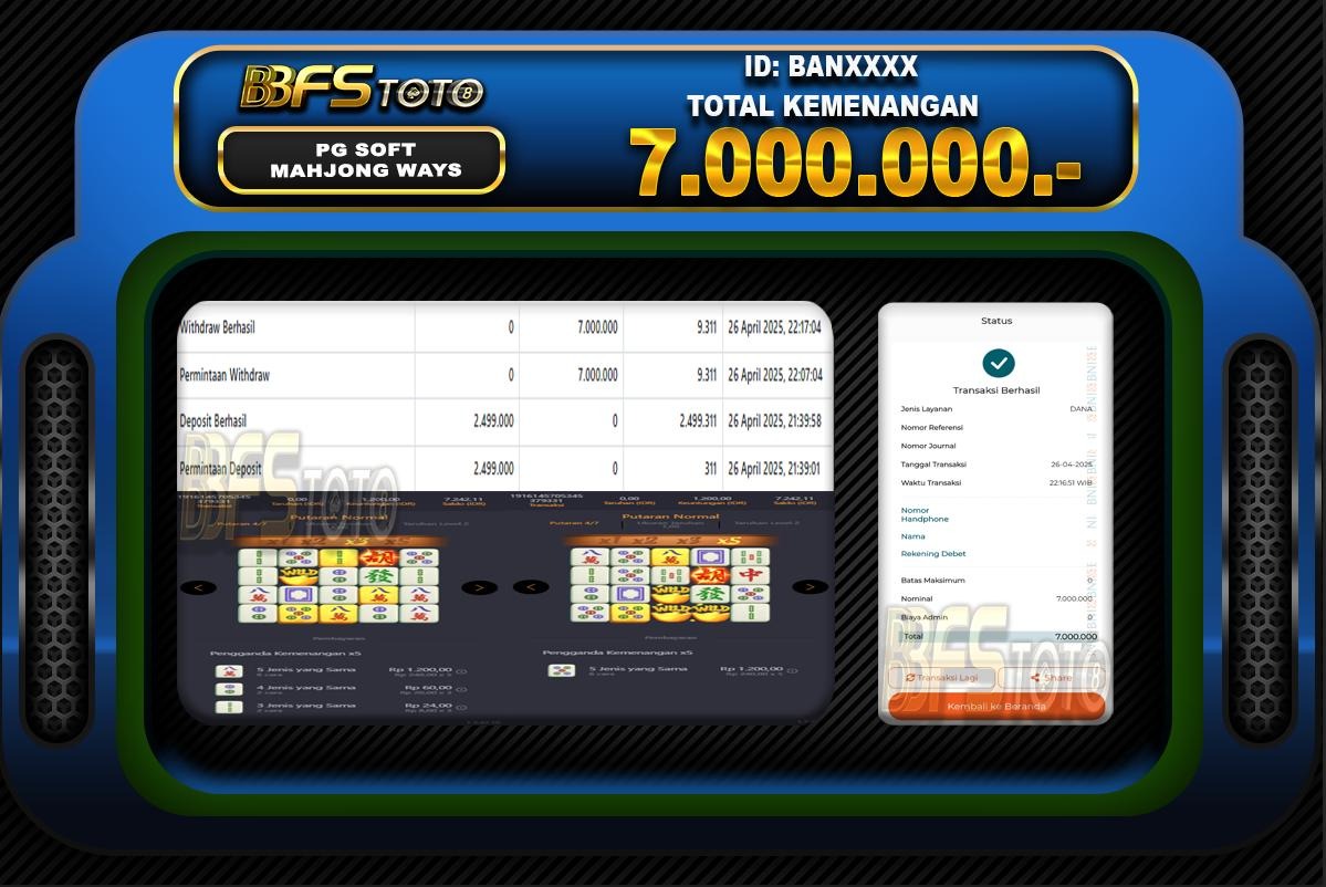 MAHJONG WAYS – BUKTI JACKPOT SLOT BBFSTOTO