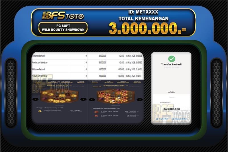 WILD BOUNTY SHOWDOWN  – BUKTI JACKPOT BBFSTOTO