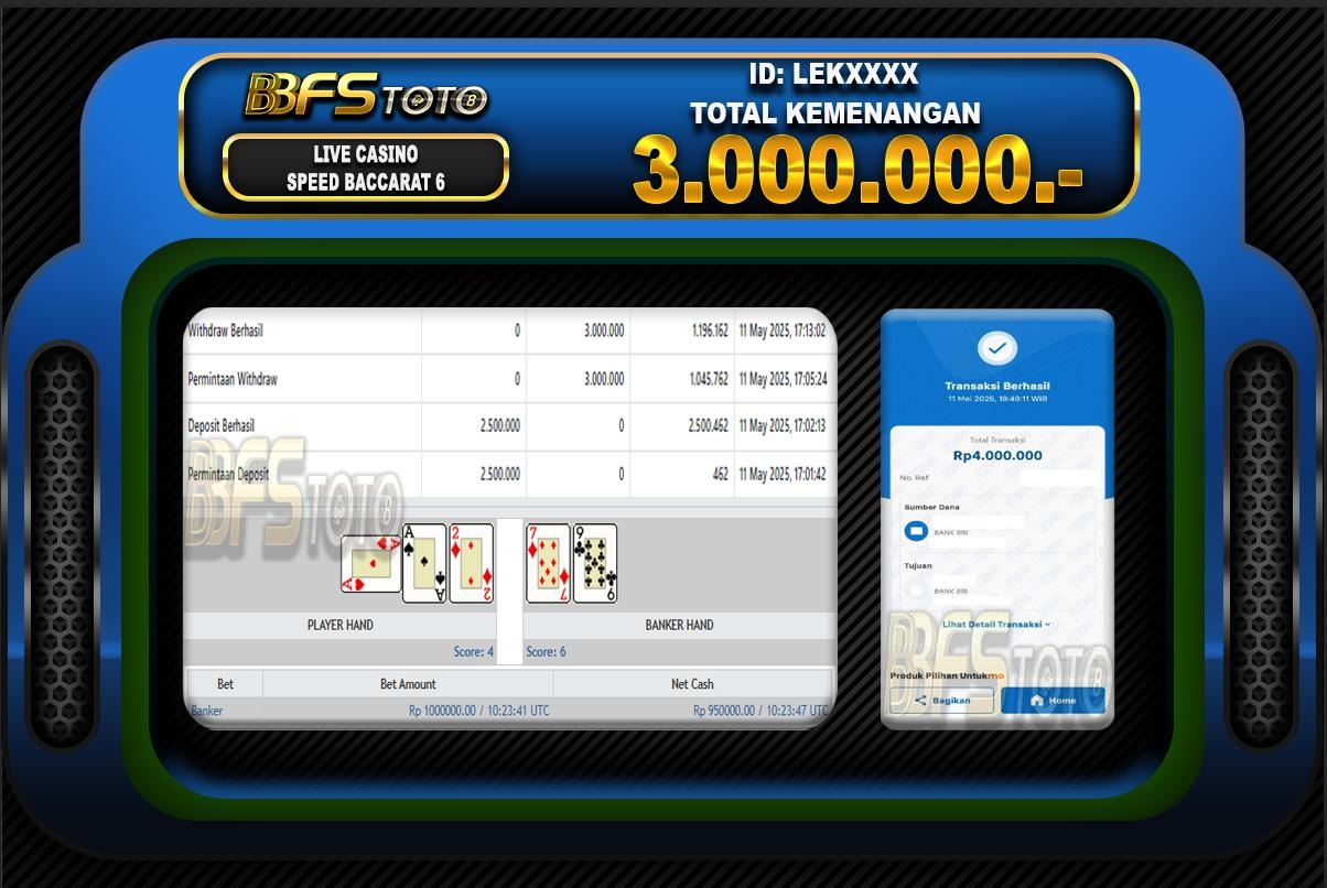 KOREAN SPEED BACCARAT 6  – BUKTI JACKPOT BBFSTOTO