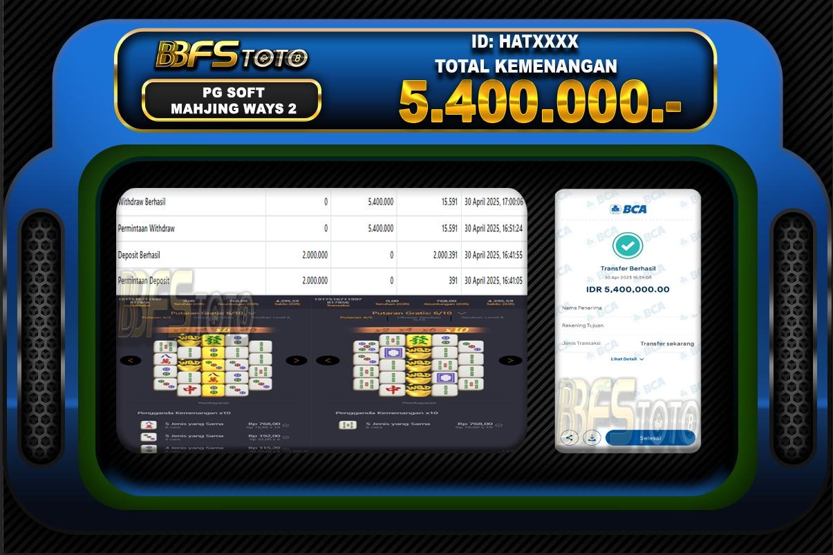MAHJONG WAYS 2 – BUKTI JACKPOT SLOT BBFSTOTO