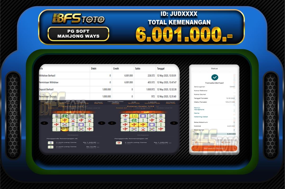 MAHJONG WAYS – BUKTI JACKPOT SLOT BBFSTOTO