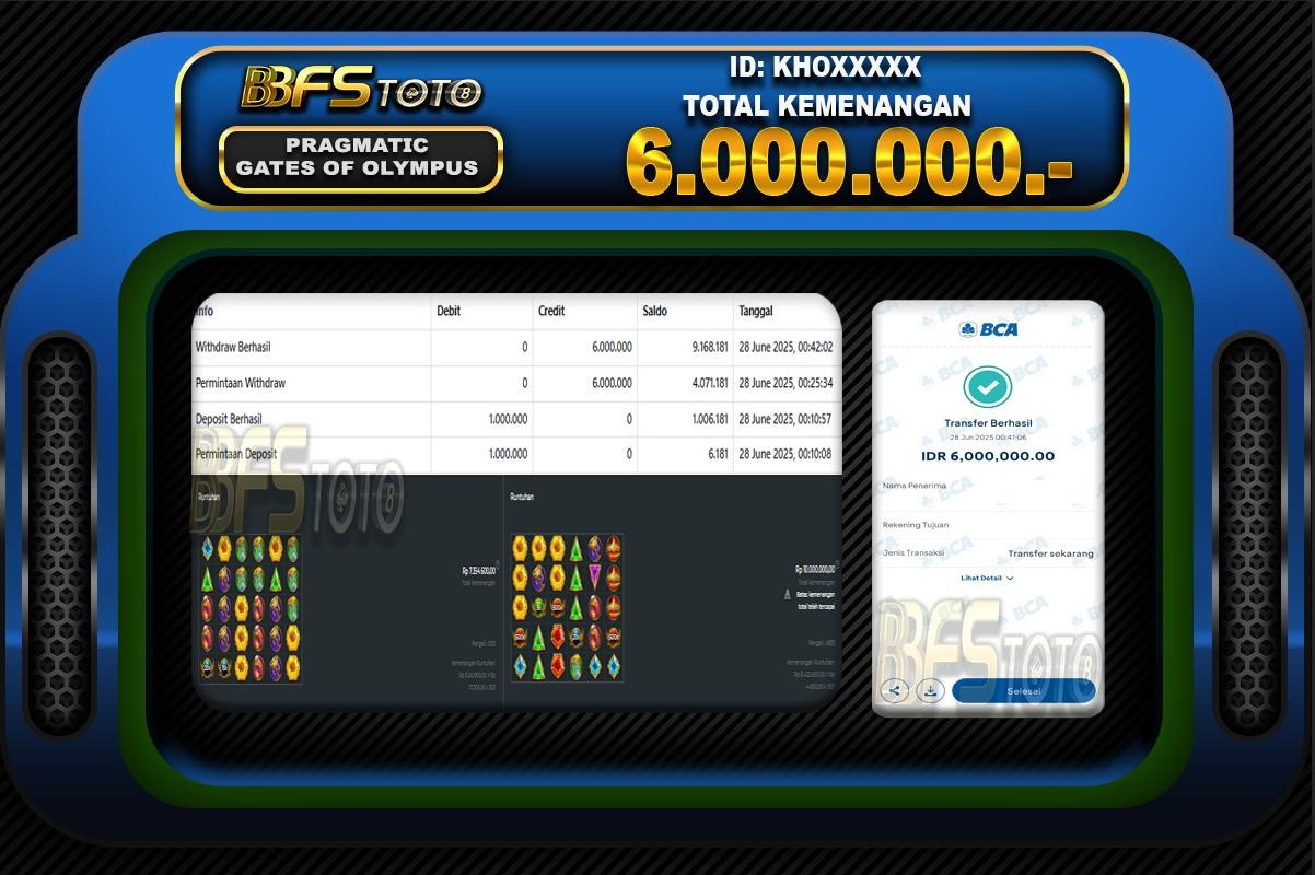 GATES OF OLYMPUS – BUKTI JACKPOT BBFSTOTO