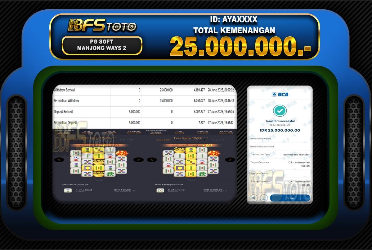 MAHJONG WAYS 2 – BUKTI JACKPOT BBFSTOTO