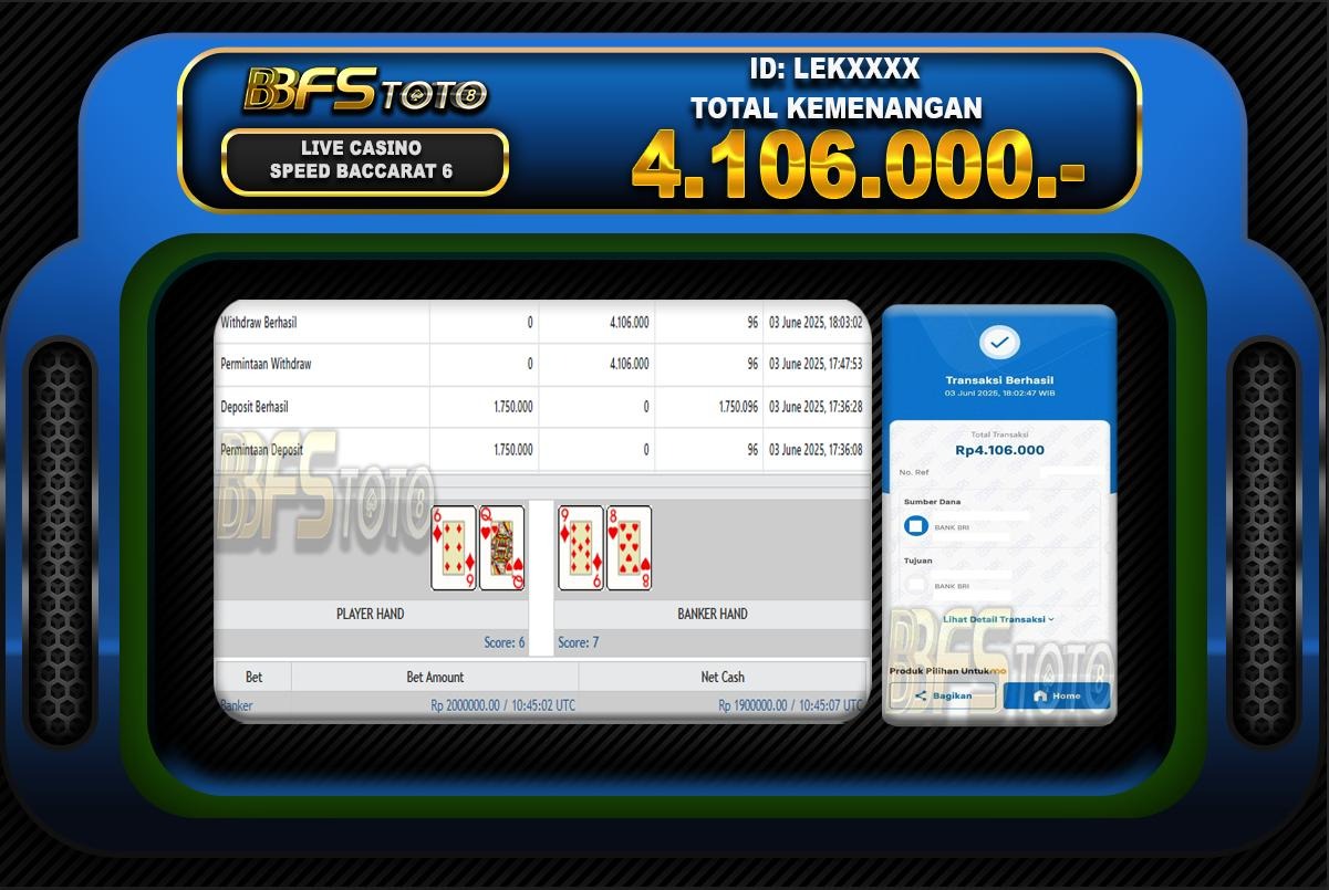 KOREAN SPEED BACCARAT 6  – BUKTI JACKPOT BBFSTOTO