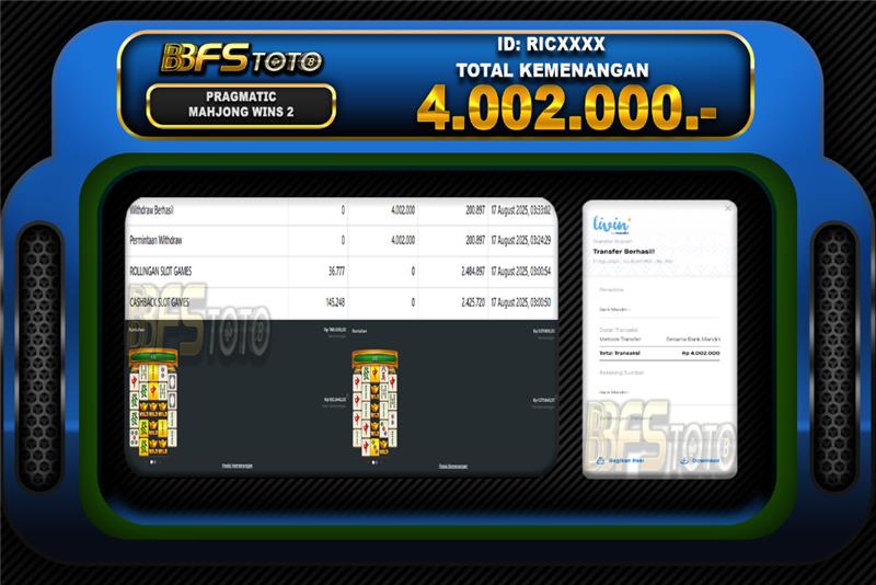 MAHJONG WINS 2 – BUKTI JACKPOT SLOT BBFSTOTO