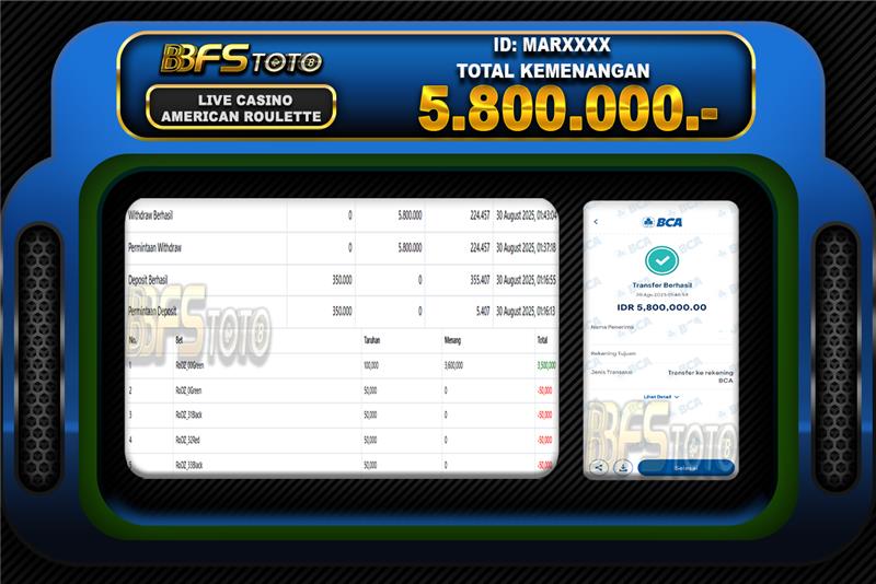 AMERICAN ROULETTE – BUKTI JACKPOT LIVECASINO BBFSTOTO