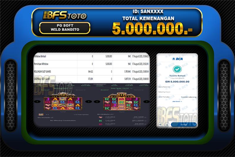WILD BANDITO – BUKTI JACKPOT BBFSTOTO