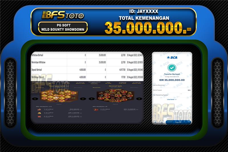 WILD BOUNTY SHOWDOWN  – BUKTI JACKPOT SLOT BBFSTOTO