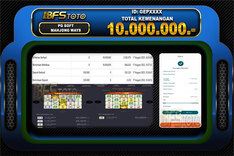 MAHJONG WAYS  – BUKTI JACKPOT BBFSTOTO