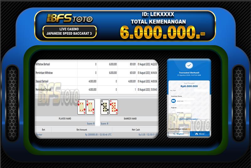 JAPANESE SPEED BACCARAT 3  – BUKTI JACKPOT BBFSTOTO