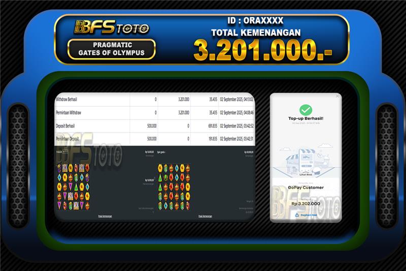 GATES OF OLYMPUS – BUKTI JACKPOT BBFSTOTO