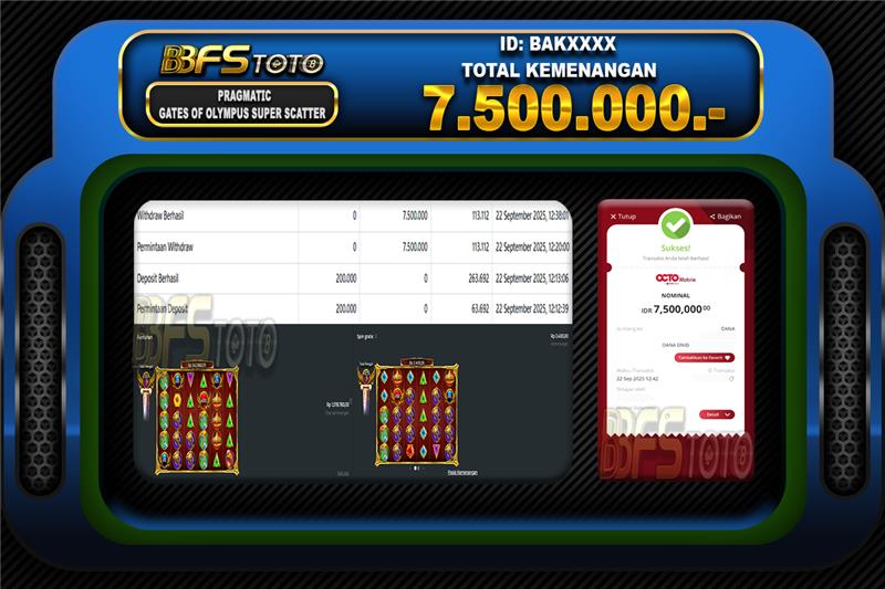 GATES OF OLYMPUS SUPER SCATTER- BUKTI JACKPOT BBFSTOTO