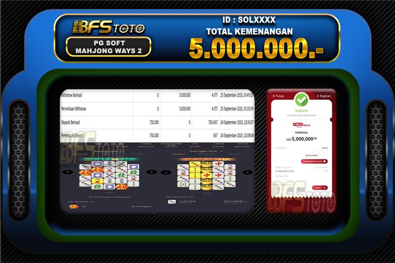 MAHJONG WAYS 2 – BUKTI JACKPOT SLOT BBFSTOTO