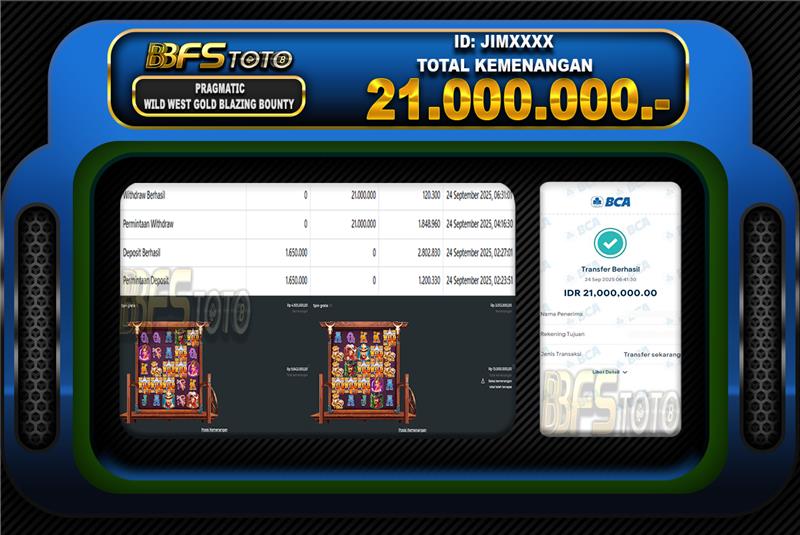 WILD WEST GOLD BLAZING BOUNTY – BUKTI JACKPOT SLOT BBFSTOTO