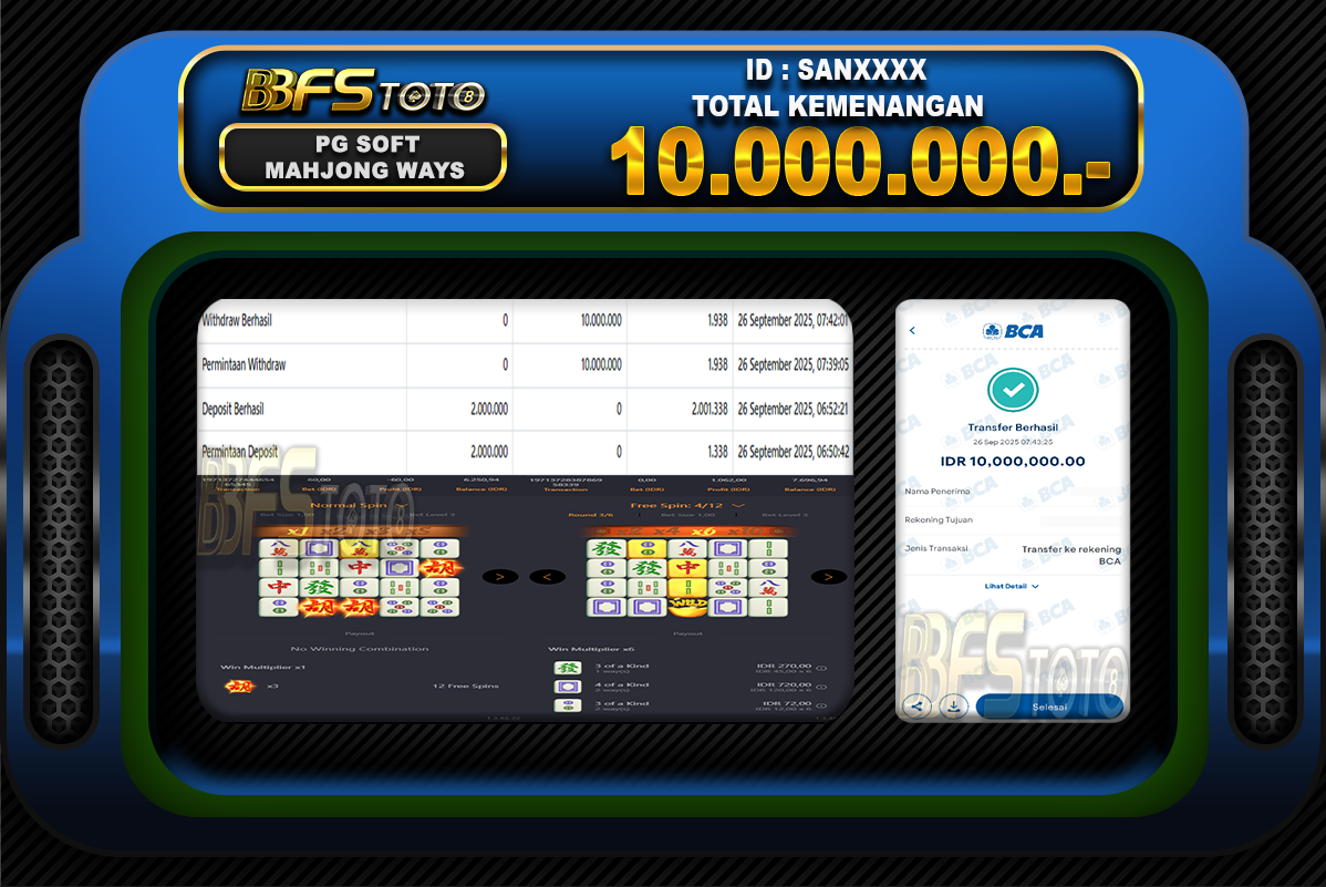 MAHJONG WAYS  – BUKTI JACKPOT SLOT BBFSTOTO