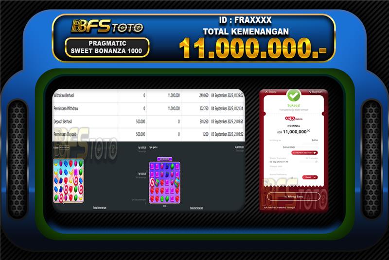SWEET BONANZA 1000 – BUKTI JACKPOT SLOT BBFSTOTO