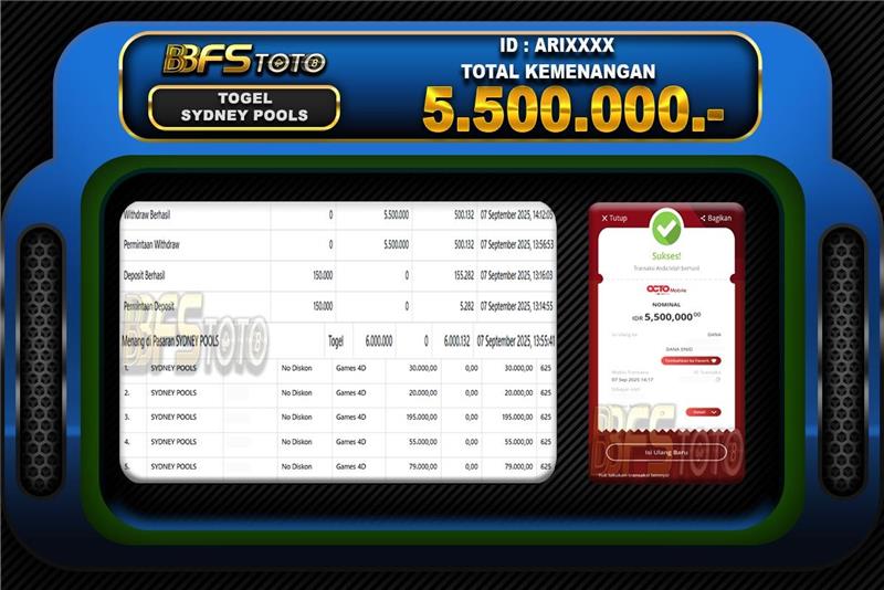 TOGEL SYDNEY POOLS – BUKTI JACKPOT BBFSTOTO