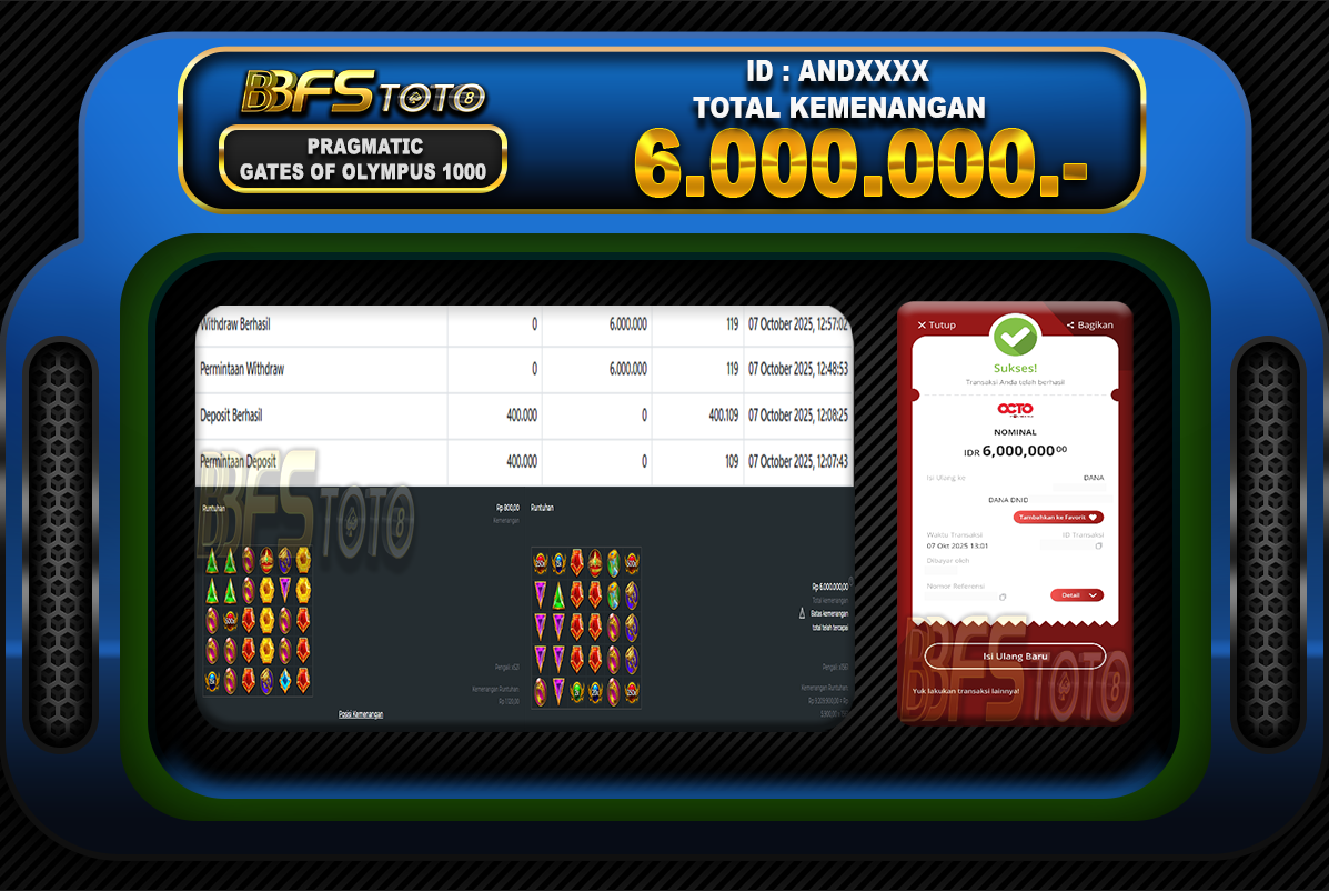 GATES OF OLYMPUS 1000 – BUKTI JACKPOT SLOT BBFSTOTO