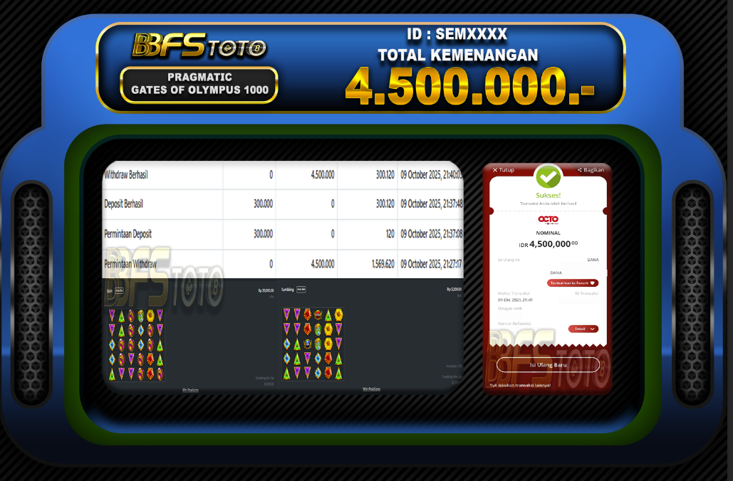 GATES OF OLYMPUS 1000 – BUKTI JACKPOT SLOT BBFSTOTO