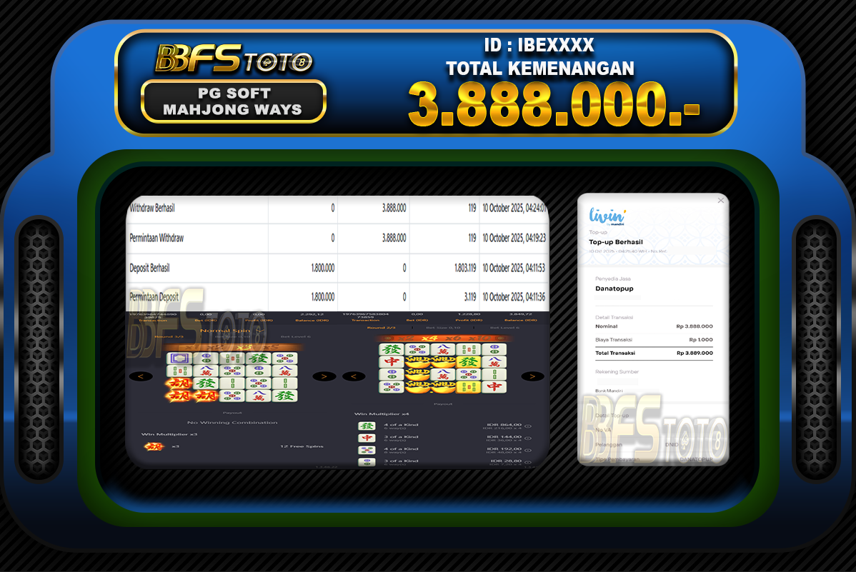 MAHJONG WAYS – BUKTI JACKPOT SLOT BBFSTOTO