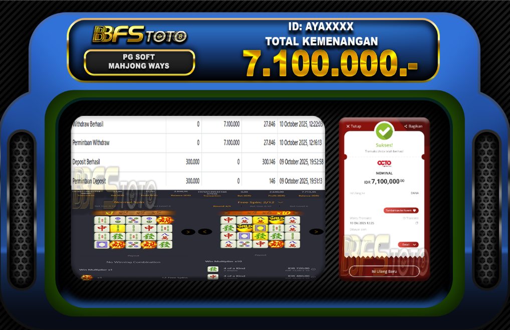MAHJONG WAYS – BUKTI JACKPOT SLOT BBFSTOTO