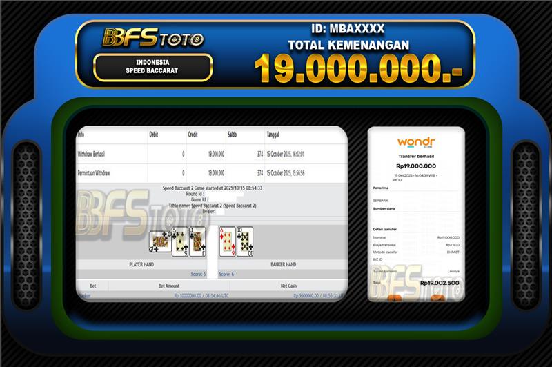SPEED BACCARAT 2 – BUKTI JACKPOT SLOT BBFSTOTO