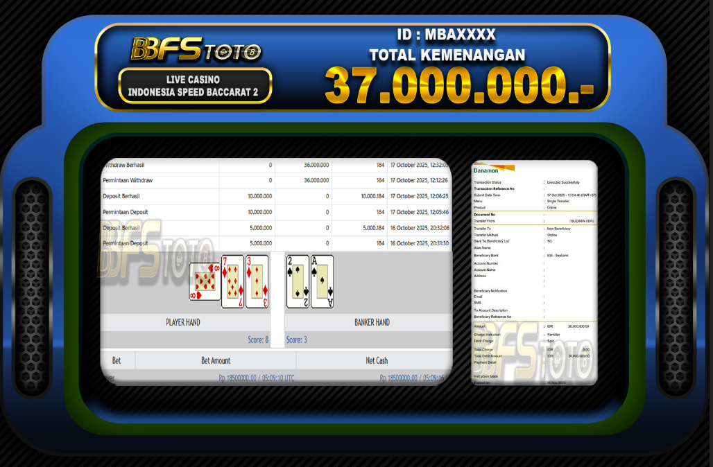 SPEED BACCARAT 2 – BUKTI JACKPOT SLOT BBFSTOTO