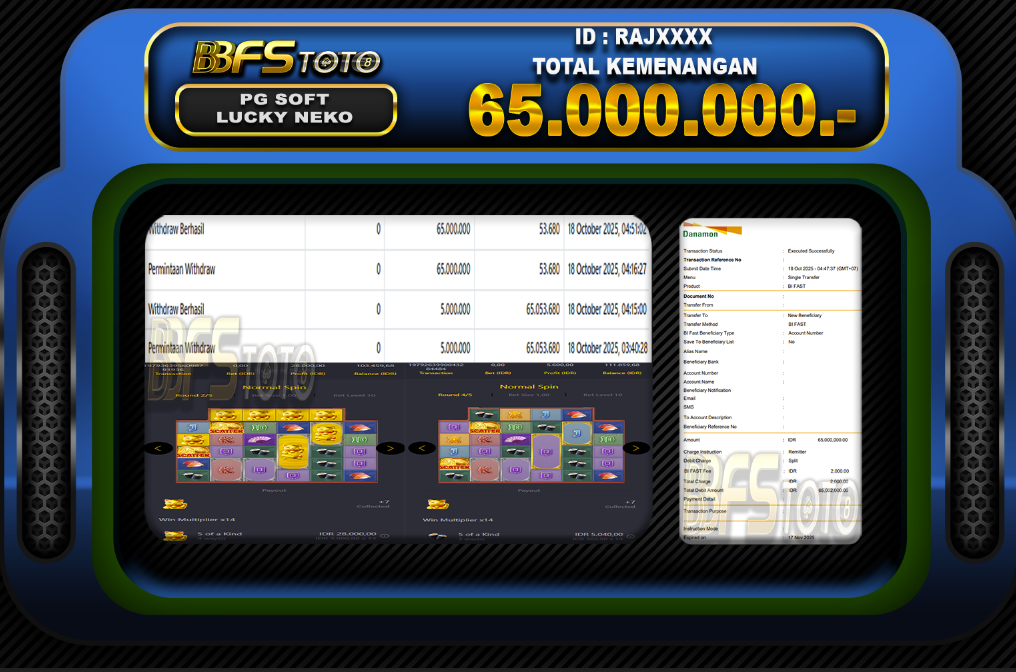LUCKY NEKO – BUKTI JACKPOT SLOT BBFSTOTO