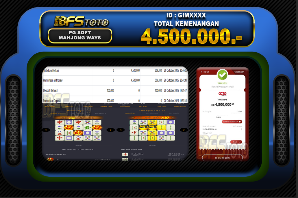 MAHJONG WAYS – BUKTI JACKPOT SLOT BBFSTOTO