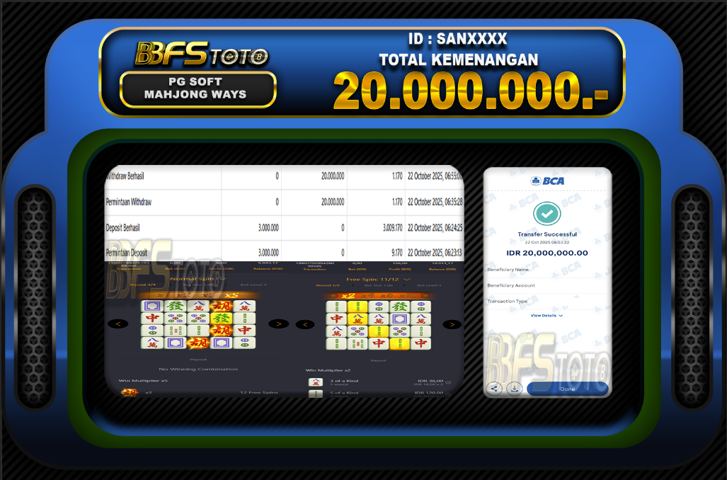 MAHJONG WAYS – BUKTI JACKPOT SLOT BBFSTOTO