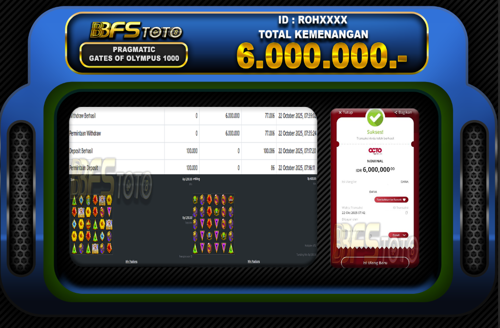 GATES OF OLYMPUS 1000 – BUKTI JACKPOT SLOT BBFSTOTO