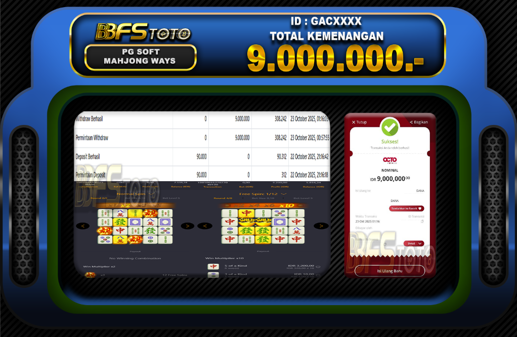 MAHJONG WAYS – BUKTI JACKPOT SLOT BBFSTOTO