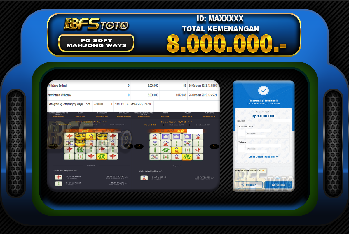 MAHJONG WAYS – BUKTI JACKPOT SLOT BBFSTOTO