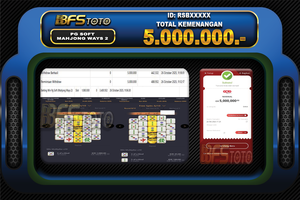 MAHJONG WAYS 2 – BUKTI JACKPOT SLOT BBFSTOTO