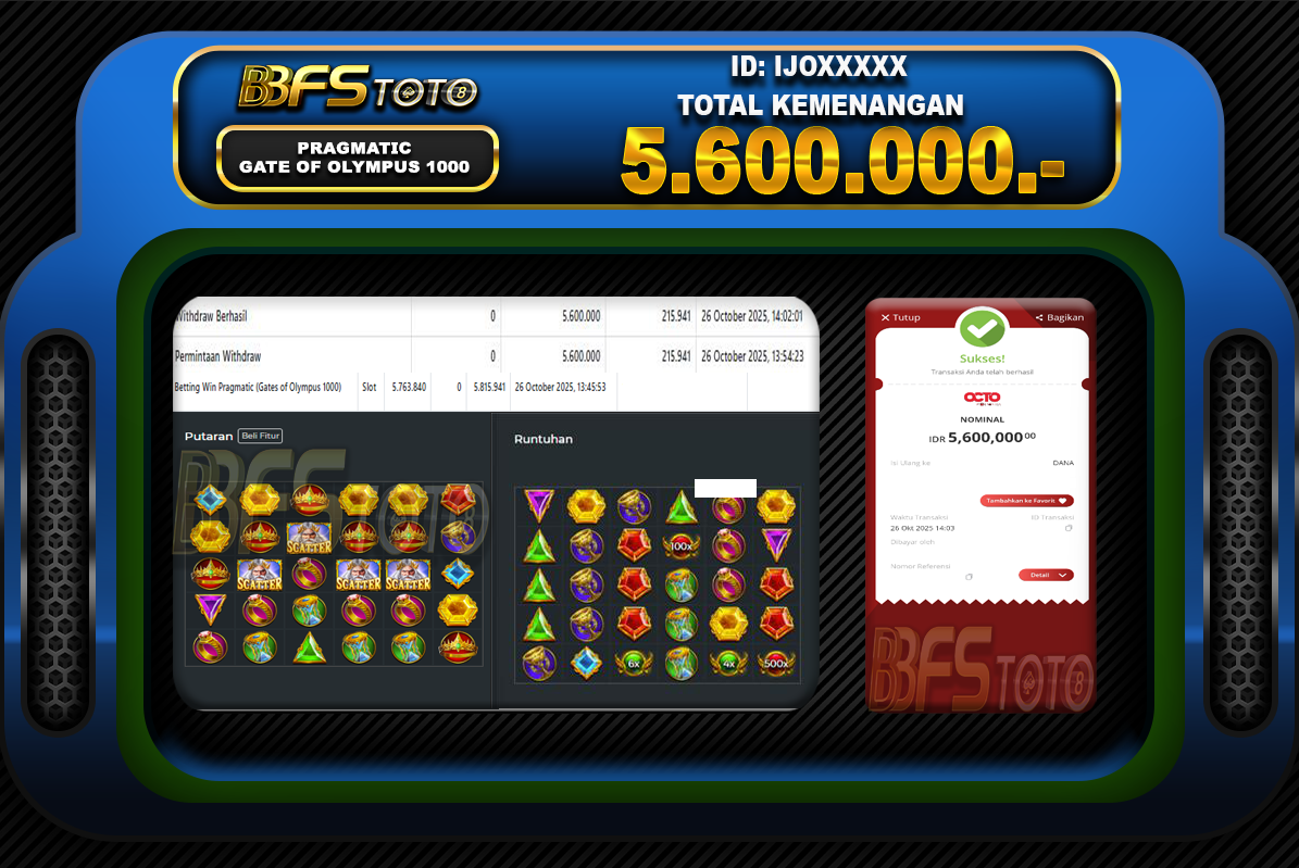 GATES OF OLYMPUS 1000 – BUKTI JACKPOT SLOT BBFSTOTO