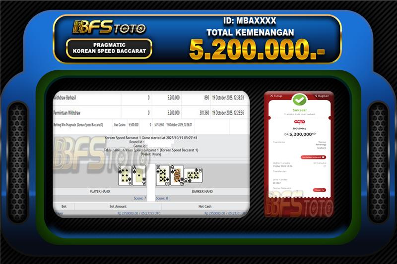 KOREAN SPEED BACCARAT 1 – BUKTI JACKPOT BBFSTOTO